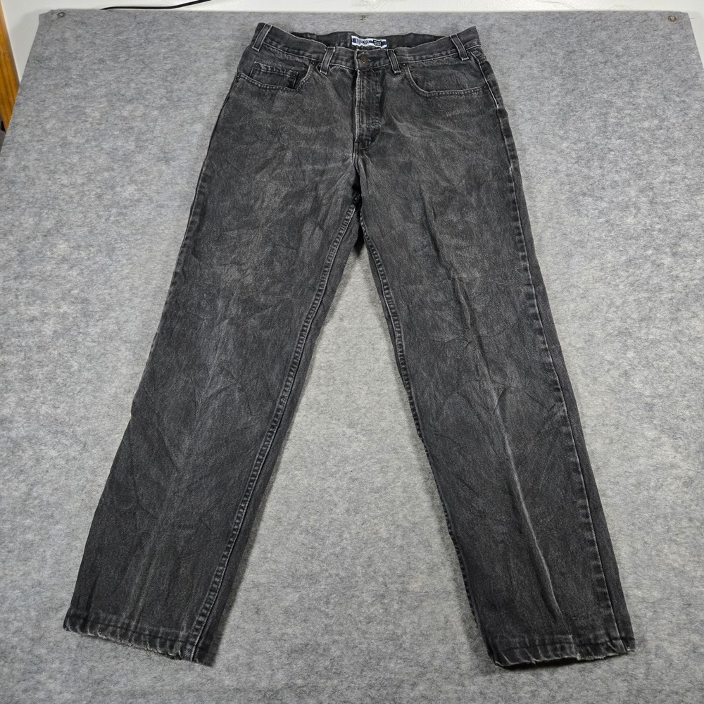 Vintage Gap Mens Black Easy Fit Best Basics Relaxed Denim Jeans 36x32